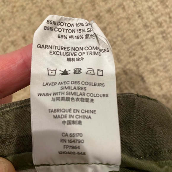 Men's Frank & Oak Tapered Olive Green Pants Size 34 W x 31L - Picture 5 of 5